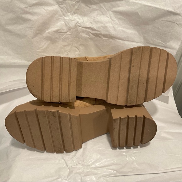 Madden Girl Trust Lug Sole Chelsea Booties in Sand micro material sz 8M - Picture 8 of 13